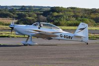 G-EGRV @ EGFH - Resident RV-8 with wheel spats refitted. Previously registered G-PHMG. - by Roger Winser