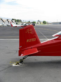 N2751 @ SZP - 1976 Stork THORP T-18 TIGER, Lycoming O&VO-360 180 Hp, tail logo. - by Doug Robertson