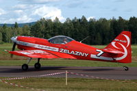 SP-AUD @ ESKD - Zlin Z-50LS of the Zelazny Aerobatic Team taxying at  Dala-Järna airfield, Sweden. - by Henk van Capelle