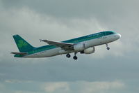 EI-DES @ EGCC - Aer Lingus Airbus A320 EI-DES taking off from Manchester Airport. - by David Burrell