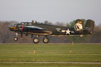 N345TH @ I74 - Departing RWY 22 at Urbana, Ohio for the Dayton B-25 Gathering and Doolittle Reunion. - by Bob Simmermon