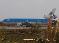 PH-KCG @ TNCA - Take off from Reina Beatrix Airport Aruba - by Willem Göebel
