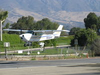 N55PF @ SZP - 1966 Cessna 182K SKYLANE, Continental O-470-S 230 Hp, landing Rwy 22 - by Doug Robertson