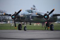 N27493 @ I74 - Dawn preparation at Urbana, Ohio during the B-25 Gathering and Doolittle Reunion. - by Bob Simmermon