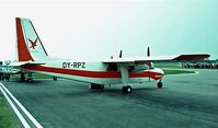 OY-RPZ @ EKVJ - Britten-Norman BN-2A-20 Islander [0433] (Falcks Redningskorps Beldringe A/S) Stauning~OY 05/06/1982 - by Ray Barber