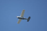 N130SH @ X36 - Cessna Centurion (N130SH) flies over Buchan Airport - by jwdonten