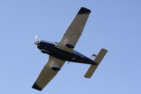 N8075E @ X36 - Piper Cherokee (N8075E) flies over Buchan Airport - by jwdonten