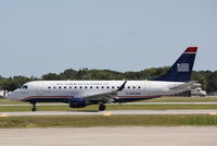 N801MA @ KSRQ - US Air Flight 3327 operated by Republic (N801MA) arrives at Sarasota-Bradenton International Airport following a flight from Reagan National Airport - by jwdonten
