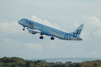 G-FBEF @ EGCC - Flybe Embraer ERJ 190-200 Lr taking off from Manchester Airport. - by David Burrell