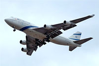 4X-ELA @ EGLL - Boeing 747-458 [26055] (El Al-Israel Airlines)  Home~G 17/08/2009. Anniversary markings below cockpit. - by Ray Barber