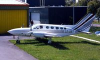 LX-JWT @ ELLX - Cessna 421C Golden Eagle [421C-0473] Luxembourg-Findel~LX 09/08/1997 - by Ray Barber