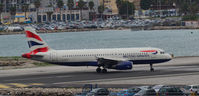 G-EUYI @ LXGB - British Airways A320 about to depart from Gibraltar. - by Jonathan Allen