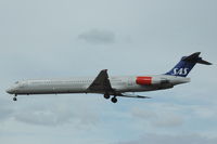 OY-KHC @ ESSA - SAS MD-82 on approach to Stockholm Arlanda airport. - by Henk van Capelle