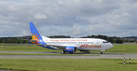G-GDFL @ EGPH - Jet2 B737-300 taxiing to the terminal after arriving from Dubrovnik - by Mike stanners