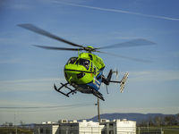 N8765J - Wellmont Air Rescue helicopter landing at Bristol Motor Speedway heliport on Sunday, November 11, 2012. - by Davo87
