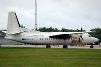 SE-LLN @ ESKN - Fokker 50, operated by SWE Fly, parked on the platform of Skavsta airport, Nyköping, Sweden. - by Henk van Capelle