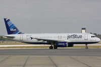 N531JL @ KSRQ - JetBlue Airbus A320 (N531JL) prepares for flight at Sarasota-Bradenton International Airport - by Jim Donten