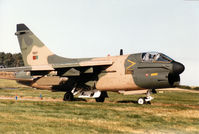 5507 @ EGQS - Portuguese Air Force A-7P Corsair II of 304 Esquadron taxying to Runway 05 at RAF Lossiemouth in September 1993. - by Peter Nicholson