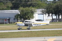 N16417 @ KSRQ - Piper Cherokee (N16417) arrives at Sarasota-Bradenton International Airport following a flight from Pompano Beach Airpark - by Jim Donten