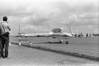 G-AYSK @ EGTC - G-Raft rutan Long-EZ cranfield pfa meeting 1983 - by donliddard
