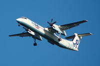 G-ECOR @ EGCC - G-ECOR Flybe De Havilland Canada DHC-8-402Q on approach to Manchester Airport. - by David Burrell