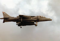 ZD406 @ EGQS - Harrier GR.7, callsign Wellard 1, of 1Squadron at RAF Wittering on final approach to RAF Lossiemouth in the Summer of 1997. - by Peter Nicholson