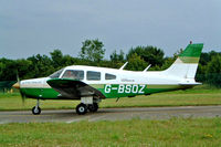 G-BSOZ @ EGBP - Piper PA-28-161 Warrior II [28-7916080] Kemble~G 11/07/2004. Taxiing out for departure. - by Ray Barber