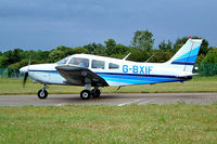 G-BXIF @ EGBP - Piper PA-28-181 Cherokee Archer II [28-7690404] Kemble~G 11/07/2004. Seen taxiing out for departure in a earlier colour scheme. - by Ray Barber