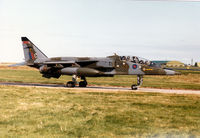XX139 @ EGQS - Jaguar T.2A of 16[Reserve] Squadron taxying to Runway 05 at RAF Lossiemouth in the Summer of 1993. - by Peter Nicholson