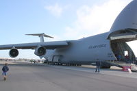 86-0014 @ KMCF - C-5 Galaxy (86-0014) of the 439th Airlift Wing at Westover Air Reserve Base on display at MacDill Air Fest - by Jim Donten