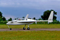 G-CBLZ @ EGBP - Rutan Long-Ez [1046] Kemble~G 11/07/2004. Seen taxiing out for departure. - by Ray Barber