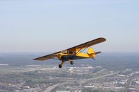 N43754 @ KCAK - In flight over Akron Canton Airport, Ohio - by Shanna Newell