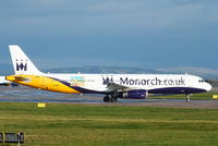 G-OZBS @ EGCC - Featuring a design made by an airline employee's child, it represents the city of Munich, which is a new destination from Manchester for Monarch. - by Chris Hall