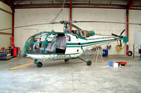 F-GYJL @ LFBP - Aerospatiale SA.316B Alouette III [1527] Pau-Long Uzein~F 23/09/2002. Showing access to tail boom . - by Ray Barber