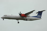 LN-RDA @ ESSA - SAS Dash8-400 approaching Stockholm Arlanda airport, Sweden. - by Henk van Capelle