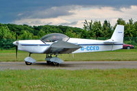 G-CCED @ EGBP - Zenair CH.601UL Zodiac [PFA 162A-13946] Kemble~G 11/07/2004. Taxiing out for departure. - by Ray Barber