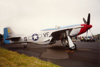 N1051S @ EGQL - P-51D Mustang Sunny VIII on display at the 1992 RAF Leuchars Airshow. - by Peter Nicholson