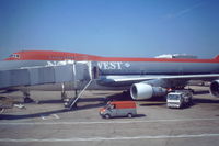 N623US @ EGKK - from original slide taken early Sept 1994 at London Gatwick Airport - by Neil Henry