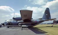 XV215 @ EGCN - Lockheed C-130K Hercules C1 [4242] (RAF) RAF Finningley~G 30/07/1977. Image taken from a slide. - by Ray Barber