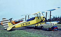 LN-BDM @ EKVJ - De Havilland DH.82A Tiger Moth [85294] Stauning~OY 05/06/1982. Image taken from a slide. - by Ray Barber
