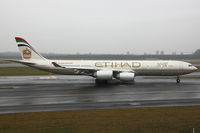 A6-EHA @ EDDL - Etihad Airways, Airbus A340-541, CN: 0748 - by Air-Micha