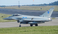 ZK333 @ EGQL - 6sqn Typhoon FGR.4 Seen taxiing off the runway at its home base,first pic in the database - by Mike stanners
