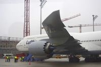 D-ABYA @ EDDM - Lufthansa 'Brandenburg' Boeing 747-8i on press tour in Munich Flughafen preparing to depart for Dusseldorf Flughafen. - by speedbrds