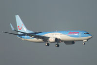 G-TAWL @ EGCC - Thomson's newest B737 in the new Dynamic Wave colour scheme - by Chris Hall