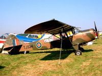 G-AKSY @ EBDT - Auster AOP. 5 [1567] Schaffen-Diest~OO 17/08/2002. Wears former military marks. - by Ray Barber