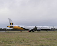 G-OZBL @ EGPH - Monarch 9103 arrives at EDI On a rugby Charter flight - by Mike stanners