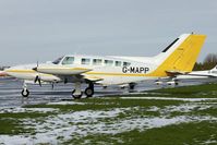 G-MAPP @ EGBT - 1974 Cessna 402B, c/n: 402B-0583 at Turweston - by Terry Fletcher