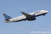 N592JB @ KSRQ - JetBlue Flight 346 American Blue (N592JB) departs Sarasota-Bradenton International Airport enroute to John F Kennedy International Airport - by Donten Photography