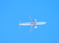 A6-EBP - Emirates B777-300 Flying ott my house in galashiels,scotland on flight UAE27 DXB-GLA - by Mike stanners