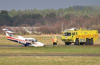 G-GDMW @ EGHH - Undercart collapse during takeoff - by John Coates
